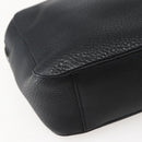 Christian Louboutin Clutch Bag Leather Black Silver Auth bs29456-11
