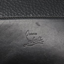 Christian Louboutin Clutch Bag Leather Black Silver Auth bs29456-13