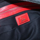 Christian Louboutin Clutch Bag Leather Black Silver Auth bs29456-14