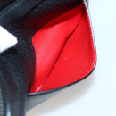 Christian Louboutin Clutch Bag Leather Black Silver Auth bs29456-19