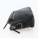 Christian Louboutin Clutch Bag Leather Black Silver Auth bs29456-4