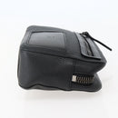 Christian Louboutin Clutch Bag Leather Black Silver Auth bs29456-5