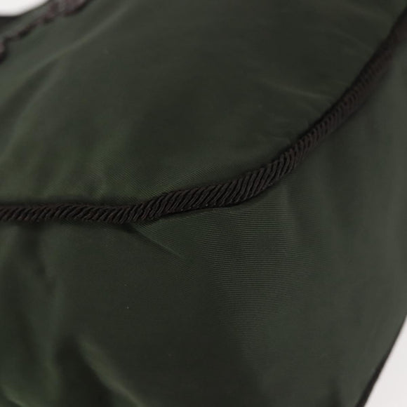 PRADA Hand Bag Nylon Khaki Auth bs29457