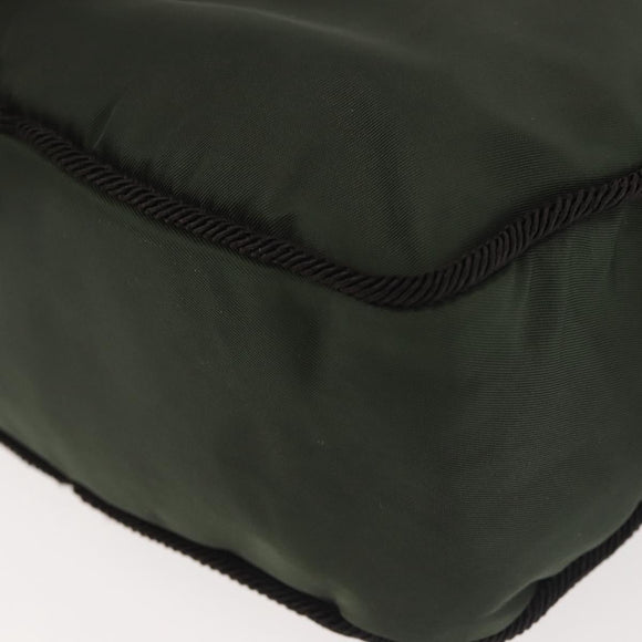 PRADA Hand Bag Nylon Khaki Auth bs29457