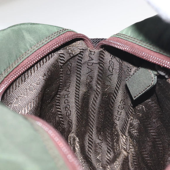 PRADA Hand Bag Nylon Khaki Auth bs29457