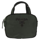PRADA Hand Bag Nylon Khaki Auth bs29457-2