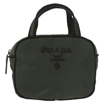 PRADA Hand Bag Nylon Khaki Auth bs29457 - 0