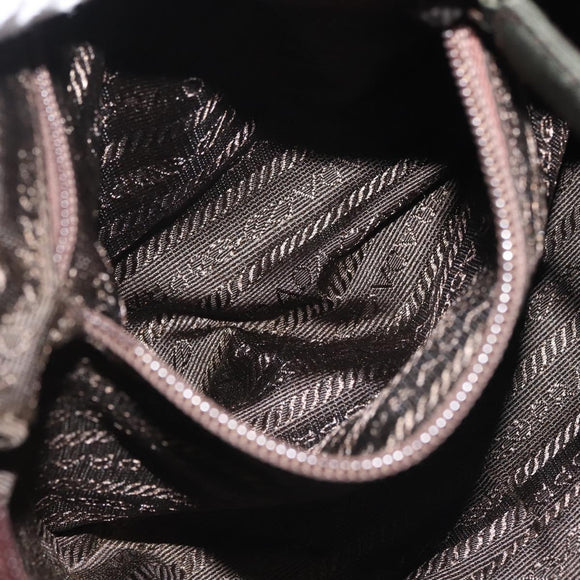 PRADA Hand Bag Nylon Khaki Auth bs29457