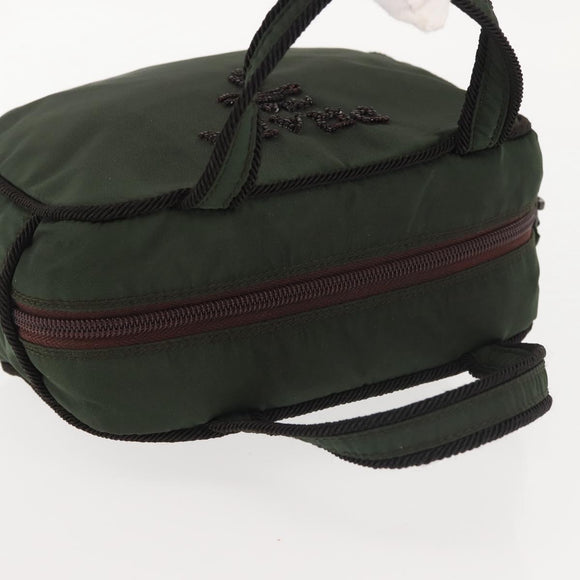 PRADA Hand Bag Nylon Khaki Auth bs29457