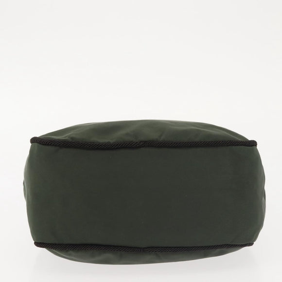 PRADA Hand Bag Nylon Khaki Auth bs29457