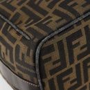 FENDI Zucca Canvas Vanity Hand Bag Black Brown Auth bs29458-10