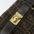 FENDI Zucca Canvas Vanity Hand Bag Black Brown Auth bs29458-15