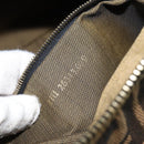 FENDI Zucca Canvas Vanity Hand Bag Black Brown Auth bs29458-23