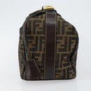 FENDI Zucca Canvas Vanity Hand Bag Black Brown Auth bs29458-4
