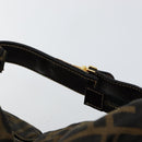 FENDI Zucca Canvas Vanity Hand Bag Black Brown Auth bs29458-7