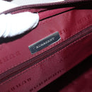 BURBERRY Nova Check Hand Bag Canvas Beige Silver Auth bs29464-15