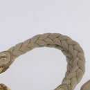 Miu Miu Matelasse Hand Bag Leather Beige Gold Auth bs29465-8