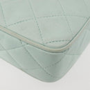 CHANEL Matelasse Chain Shoulder Bag Lamb Skin Light Blue Gold CC Auth bs29467-17