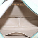 CHANEL Matelasse Chain Shoulder Bag Lamb Skin Light Blue Gold CC Auth bs29467-9