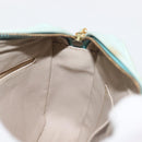 CHANEL Matelasse Chain Shoulder Bag Lamb Skin Light Blue Gold CC Auth bs29467-21