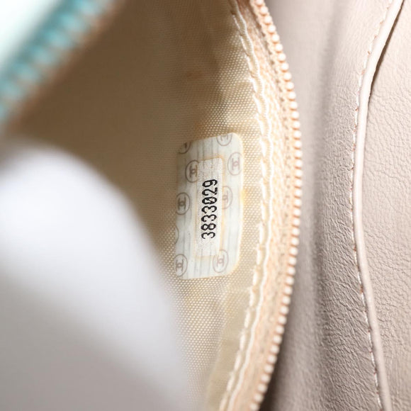 CHANEL Matelasse Chain Shoulder Bag Lamb Skin Light Blue Gold CC Auth bs29467