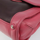 Miu Miu Hand Bag Leather 2way Pink Brown Silver Auth bs29468-10