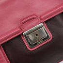 Miu Miu Hand Bag Leather 2way Pink Brown Silver Auth bs29468-16