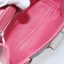 Miu Miu Hand Bag Leather 2way Pink Brown Silver Auth bs29468-19