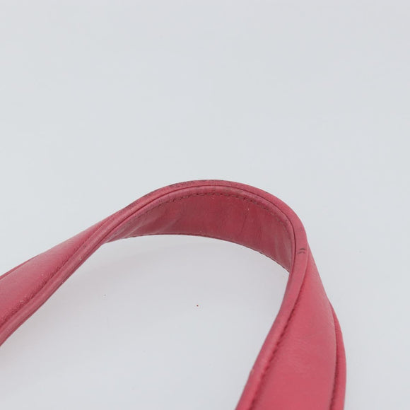 Miu Miu Hand Bag Leather 2way Pink Brown Silver Auth bs29468