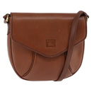 Burberrys Shoulder Bag Leather Brown Gold Auth bs29470-1