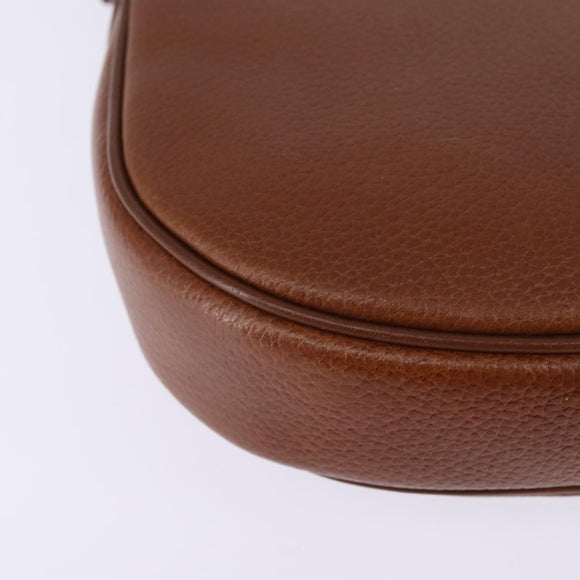 Burberrys Shoulder Bag Leather Brown Gold Auth bs29470