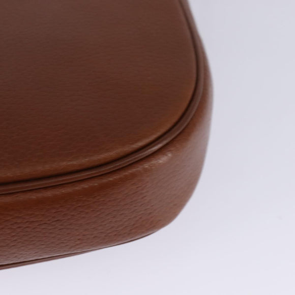 Burberrys Shoulder Bag Leather Brown Gold Auth bs29470