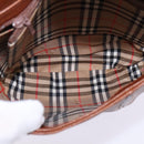 Burberrys Shoulder Bag Leather Brown Gold Auth bs29470-16