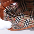 Burberrys Shoulder Bag Leather Brown Gold Auth bs29470-18