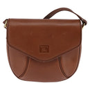 Burberrys Shoulder Bag Leather Brown Gold Auth bs29470-2