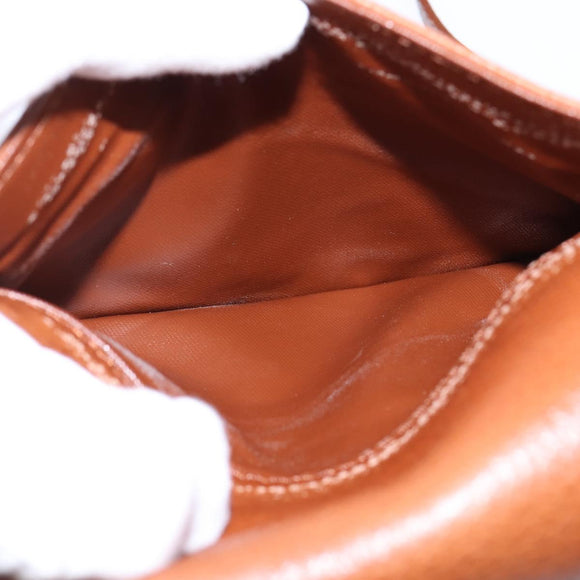 Burberrys Shoulder Bag Leather Brown Gold Auth bs29470