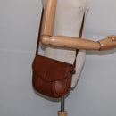 Burberrys Shoulder Bag Leather Brown Gold Auth bs29470-21