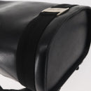 Salvatore Ferragamo Vala Backpack Leather Black Silver Auth bs29472-10