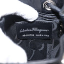 Salvatore Ferragamo Vala Backpack Leather Black Silver Auth bs29472-15