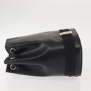 Salvatore Ferragamo Vala Backpack Leather Black Silver Auth bs29472-5