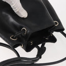 Salvatore Ferragamo Vala Backpack Leather Black Silver Auth bs29472-6