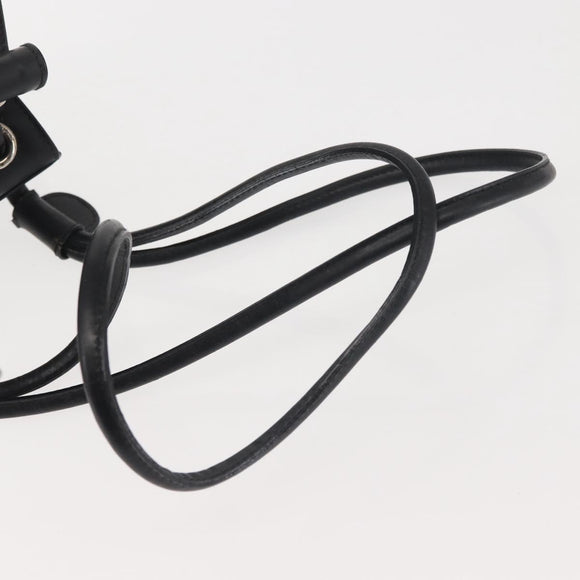 Salvatore Ferragamo Vala Backpack Leather Black Silver Auth bs29472