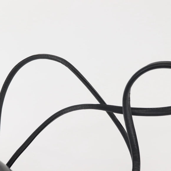 Salvatore Ferragamo Vala Backpack Leather Black Silver Auth bs29472