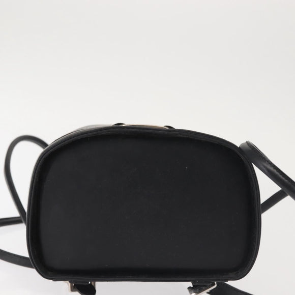 Salvatore Ferragamo Vala Backpack Leather Black Silver Auth bs29472