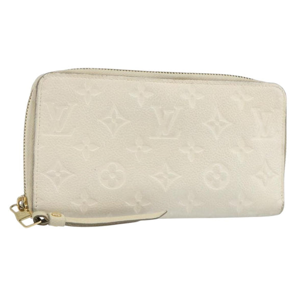 LOUIS VUITTON Empreinte Portefeuille Secret Ron Wallet White M93437 Auth bs29476