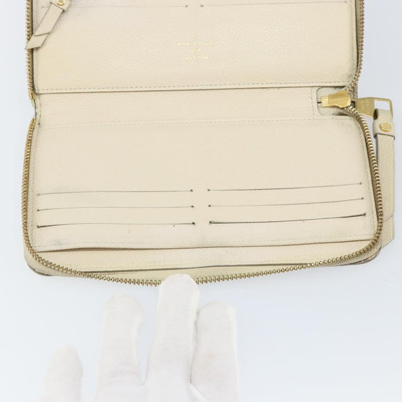 LOUIS VUITTON Empreinte Portefeuille Secret Ron Wallet White M93437 Auth bs29476