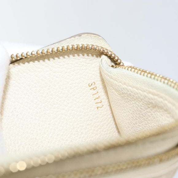 LOUIS VUITTON Empreinte Portefeuille Secret Ron Wallet White M93437 Auth bs29476