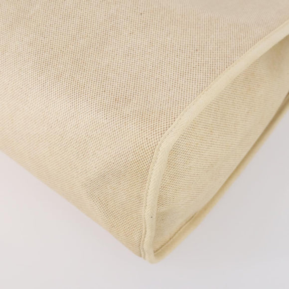 HERMES Tower ash Her bag MM Hand Bag Coated Canvas Beige Auth bs29477