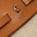 HERMES Tower ash Her bag MM Hand Bag Coated Canvas Beige Auth bs29477-18