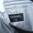 CHANEL Tote Bag Nylon Gray Silver CC Auth bs29478-18